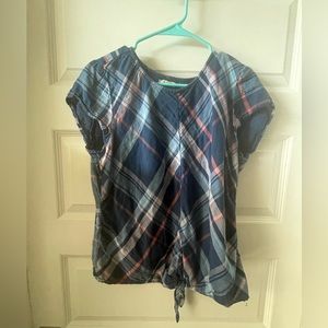 Maurice's Large Blue Patterned Women's Blouse